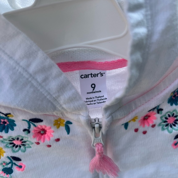 Carters Zip Up Hoodie, 9m - Picture 2 of 8